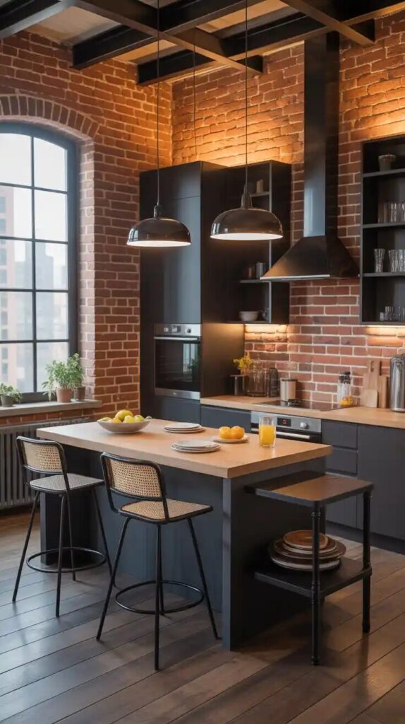 12 Loft Kitchen Designs with Clever Under-Counter Dining Nooks 2 image 1